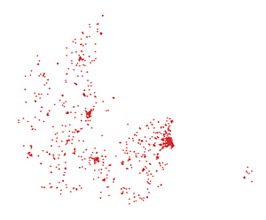 Grafik over drab i DK